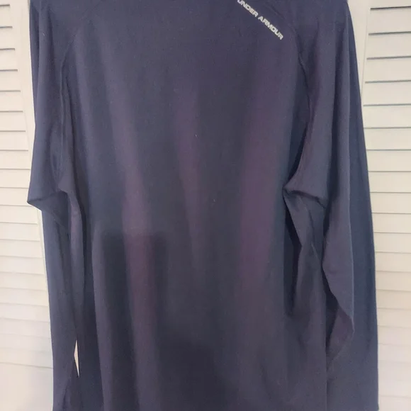 Under Armour Men's Navy Long Sleeve Shirt - Picture 3 of 3